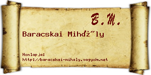 Baracskai Mihály névjegykártya